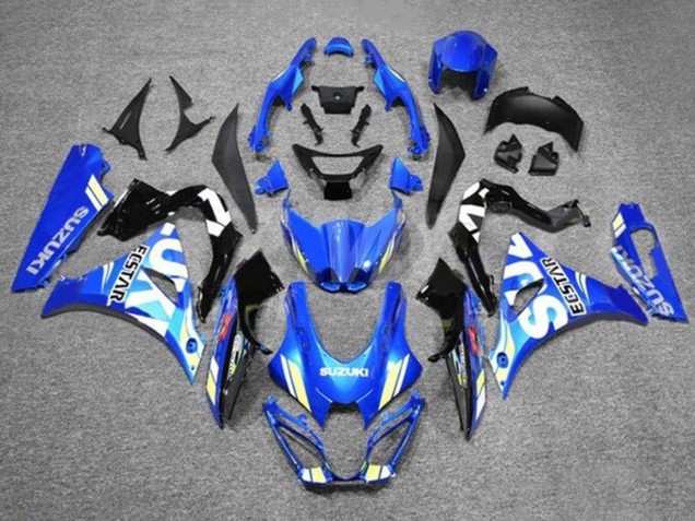 Suzuki GSXR1000 Motorrad Verkleidung 2017-2025 - Blau Weiss Ecstar