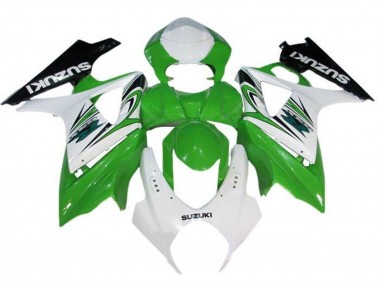 Suzuki GSXR 1000 Motorrad Verkleidung 2007-2008 - Weiss Grun Schwarz