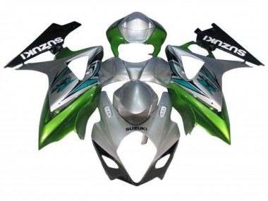 Suzuki GSXR 1000 Motorrad Verkleidung 2007-2008 - Silber Grun Schwarz