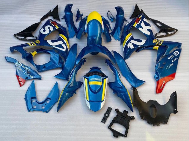 Suzuki GSXR 1000 Motorrad Verkleidung 2009-2016 - Blau Gelb Weiss Rot