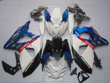Suzuki GSXR 1000 Motorrad Verkleidung 2009-2016 - Weiss Blau Rot Schwarz TaMobil