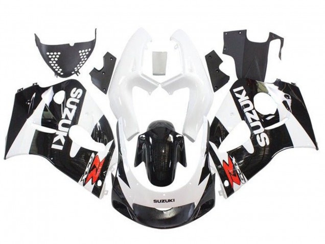 Suzuki GSXR 600 / GSXR 750 Motorrad Verkleidung 1996-2000 - Weiss Schwarz Rot