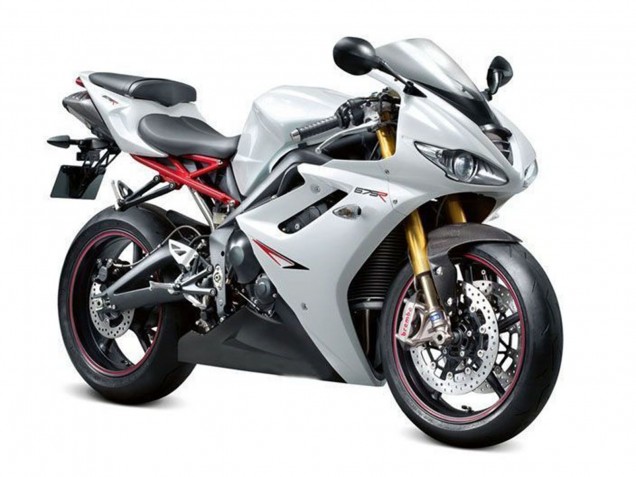 Triumph Daytona 675 Triple Motorrad Verkleidung 2009-2012 - Perl Weiss Schwarz