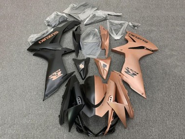 Suzuki GSXR 600 / GSXR 750 Motorrad Verkleidung 2011-2024 - Matt Schwarz Copper Braun Geteiltes
