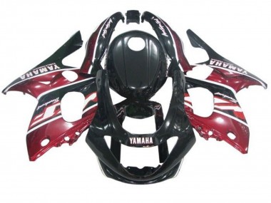 Yamaha YZF600R Thundercat Motorrad Verkleidung 1996-2007 - Schwarz Dunkel rot Weiss