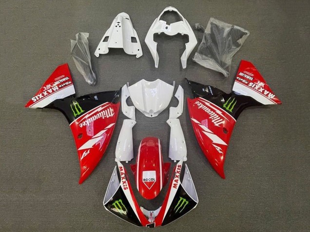 Yamaha YZF 1000 R1 Motorrad Verkleidung 2009-2011 - Weiss Rot Schwarz Grun Monster Milwaukee