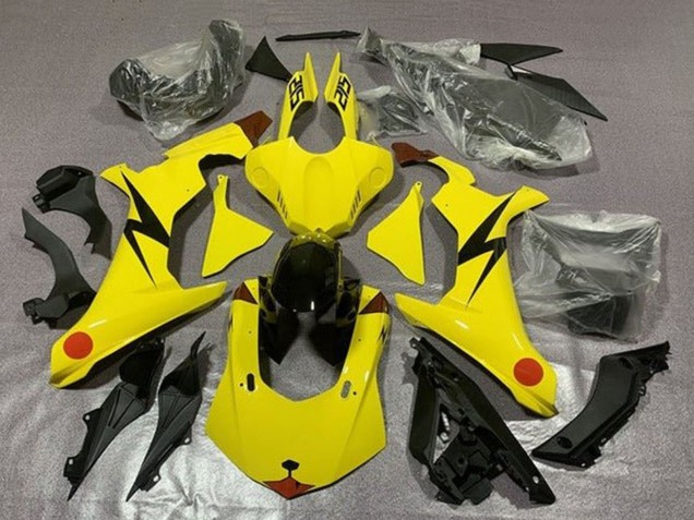 Yamaha YZF 1000 R1 Motorrad Verkleidung 2015-2019 - Gelb Rot Pikachu