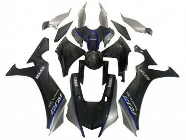 Yamaha YZF 1000 R1 Motorrad Verkleidung 2020-2025 - Kunst Carbonfaser Silber Blau