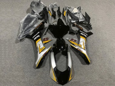 Yamaha YZF 1000 R1 Motorrad Verkleidung 2020-2025 - Silber Gelb Glanzendes Schwarz