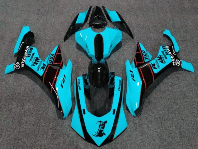 Yamaha YZF 1000 R1 Motorrad Verkleidung 2020-2025 - Turkis Blau Rot Glanzendes Schwarz