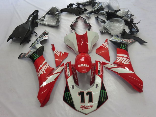 Yamaha YZF 1000 R1 Motorrad Verkleidung 2020-2025 - Weiss Rot Schwarz Grun Monster Milwaukee
