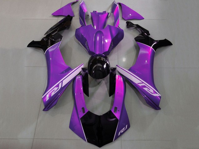 Yamaha YZF 1000 R1 Motorrad Verkleidung 2020-2025 - Lila Silber Glanzendes Schwarz