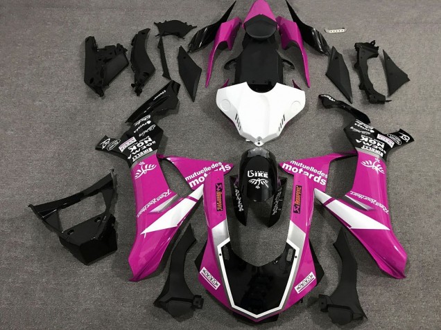 Yamaha YZF 1000 R1 Motorrad Verkleidung 2020-2025 - Rosa Weiss Glanzendes Schwarz Sam