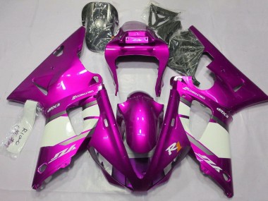 Yamaha YZF 1000 R1 Motorrad Verkleidung 2000-2001 - Raspberry Weiss Silber