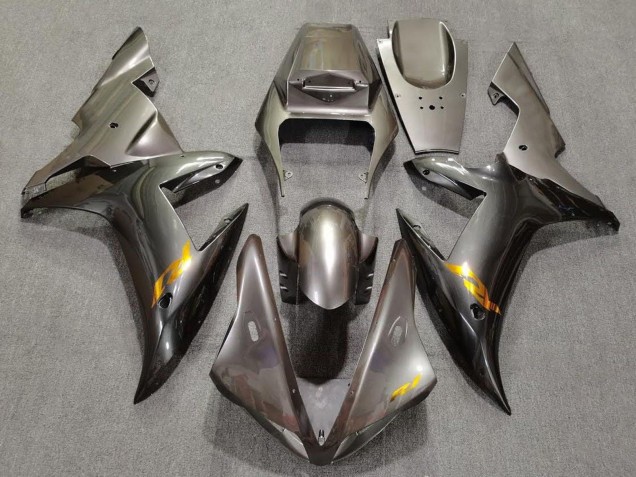Yamaha YZF 1000 R1 Motorrad Verkleidung 2002-2003 - Grau mit Gold Aufkleber