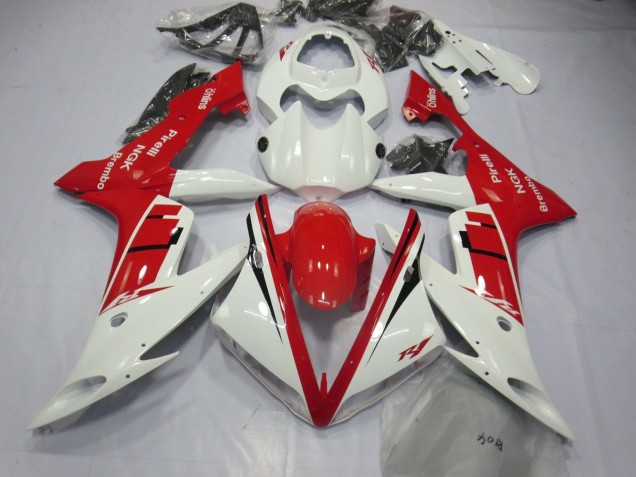 Yamaha YZF 1000 R1 Motorrad Verkleidung 2004-2006 - Weiss Rot Schwarz