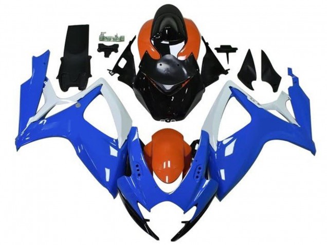Suzuki GSXR 600 / GSXR 750 Motorrad Verkleidung 2006-2007 - Orange Blau Weiss Schwarz