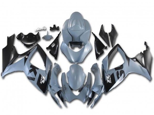 Suzuki GSXR 600 / GSXR 750 Motorrad Verkleidung 2006-2007 - Grau Schwarz