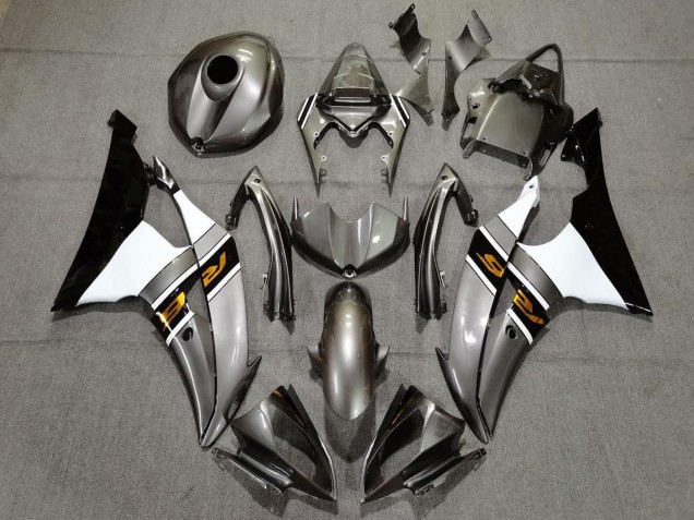 Yamaha YZF R6 Motorrad Verkleidung 2008-2016 - Silber Weiss Gold Schwarz