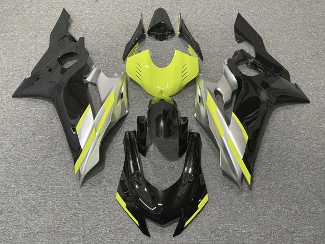 Yamaha YZF R6 Motorrad Verkleidung 2017-2025 - Grau Neon Gelb Glanzendes Schwarz