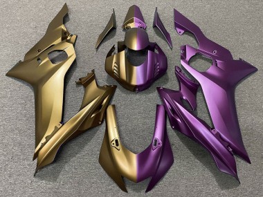Yamaha YZF R6 Motorrad Verkleidung 2017-2023 - Matt Gold Lila Geteiltes