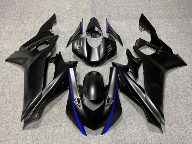 Yamaha YZF R6 Motorrad Verkleidung 2017-2025 - Matt Schwarz Blau