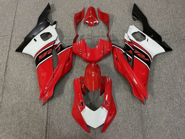 Yamaha YZF R6 Motorrad Verkleidung 2017-2023 - Weiss Rot Matt Schwarz