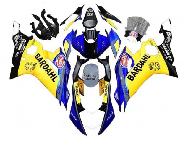 Yamaha YZF R6 Motorrad Verkleidung 2017-2025 - Gelb Blau Schwarz Bardahl