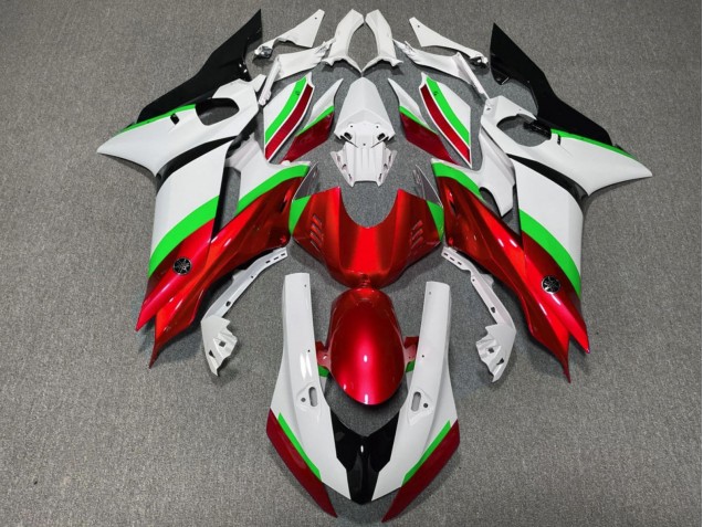 Yamaha YZF R6 Motorrad Verkleidung 2017-2025 - Weiss Neon Grun Rot Schwarz