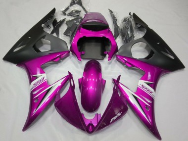 Yamaha YZF R6 Motorrad Verkleidung 2005 - Rosa Matt Schwarz Weiss