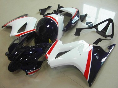 Honda VFR 800 Motorrad Verkleidung 2002-2013 - Weiss Rot Dunkel Blau