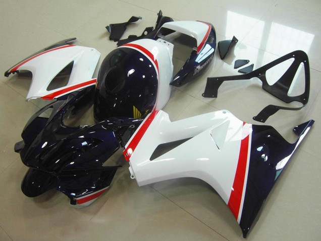 Honda VFR 800 Motorrad Verkleidung 2002-2013 - Weiss Rot Dunkel Blau