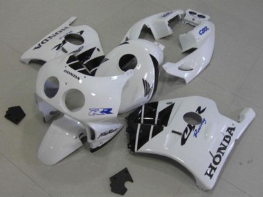 Honda CBR250RR MC22 Motorrad Verkleidung 1990-1998 - Weiss Glanzendes Schwarz