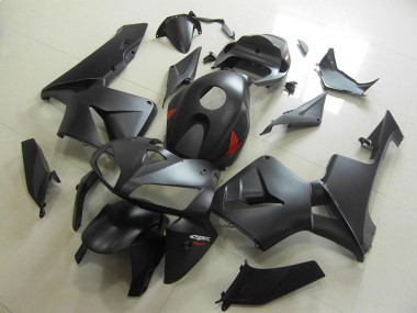 Honda CBR600RR Motorrad Verkleidung 2005-2006 - Matt Schwarz Rot Aufkleber