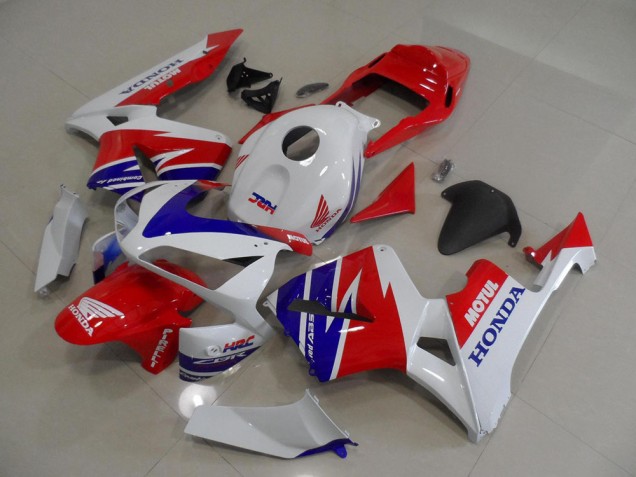 Honda CBR600RR Motorrad Verkleidung 2005-2006 - Weiss Rot Blau Motul HRC
