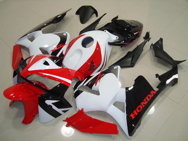 Honda CBR600RR Motorrad Verkleidung 2005-2006 - Weiss Rot Schwarz