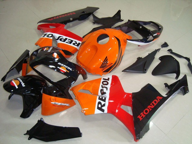 Honda CBR600RR Motorrad Verkleidung Kit 2005-2006 - Orange Weiss Rot Glanzendes Schwarz Repsol
