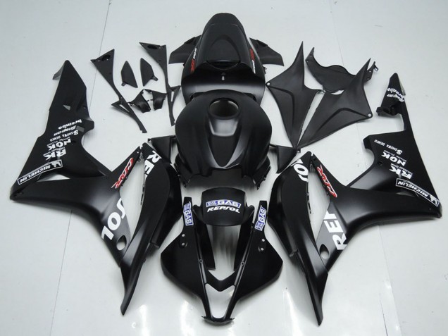 Honda CBR600RR Motorrad Verkleidung Kit 2007-2008 - Matt Schwarz Weiss Repsol