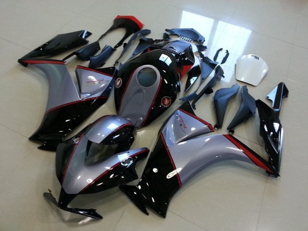 Honda CBR1000RR Motorrad Verkleidung 2012-2016 - Grau Rot Glanzendes Schwarz