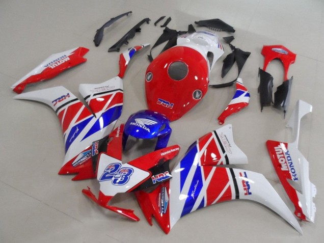 Honda CBR1000RR Motorrad Verkleidung 2012-2016 - Weiss Rot Blau HRC 23