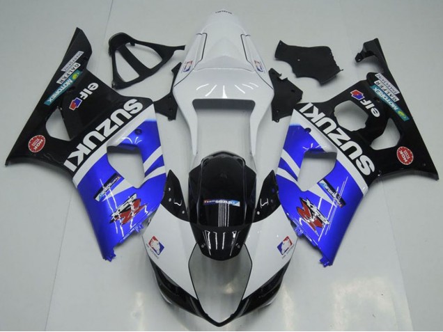 Suzuki GSXR 1000 Motorrad Verkleidung 2003-2004 - Weiss Blau Schwarz Rot Elf