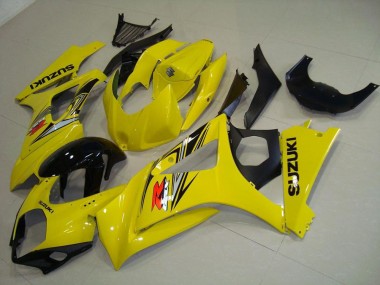 Suzuki GSXR 1000 Motorrad Verkleidung 2007-2008 - Gelb Glanzendes Schwarz