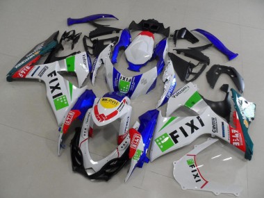 Suzuki GSXR 1000 Motorrad Verkleidung 2009-2016 - Weiss Blau Grun Gelb Rot Fixi