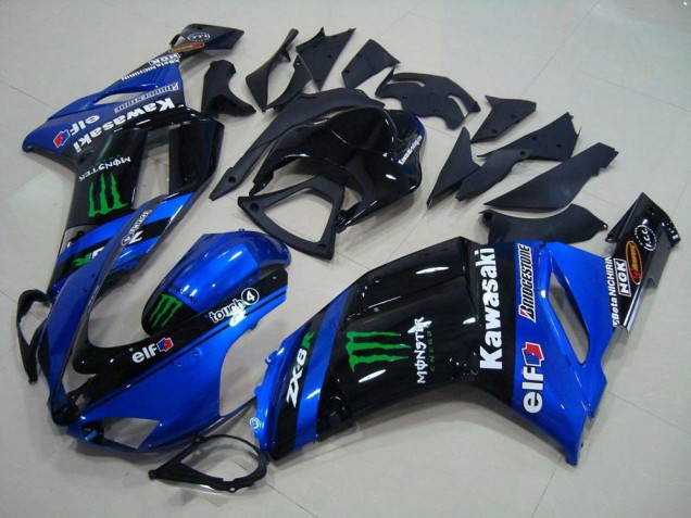 Kawasaki ZX6R Motorrad Verkleidung 2007-2008 - Blau Monster