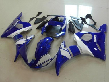 Yamaha YZF R6 Motorrad Verkleidung 2003-2004 - Blau Weiss Silber