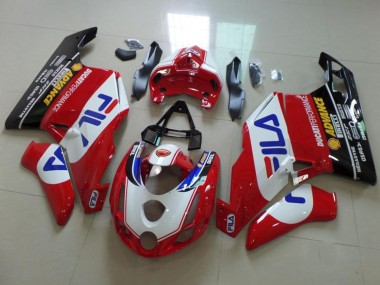 Ducati 749 999 Motorrad Verkleidung 2003-2004 - Weiss Rot Blau Glanzendes Schwarz Fila