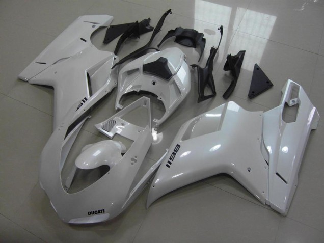 Ducati 1198 Motorrad Verkleidung 2007-2014 - Glanzendes Weiss