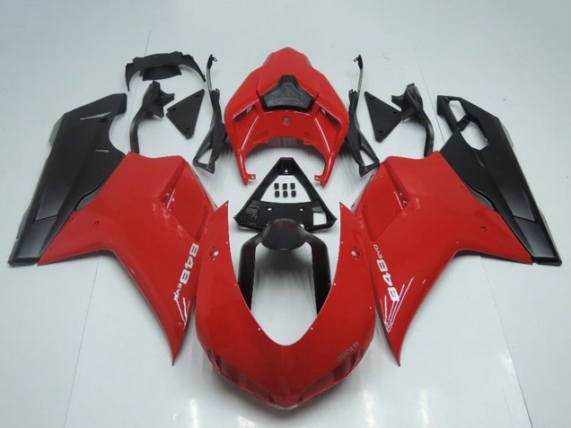 Ducati 848 Motorrad Verkleidung 2007-2014 - Rot Matt Schwarz OEM Stil