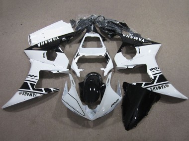Yamaha YZF R6 Motorrad Verkleidungen Kit 2003-2004 - Weiss Glanzendes Schwarz