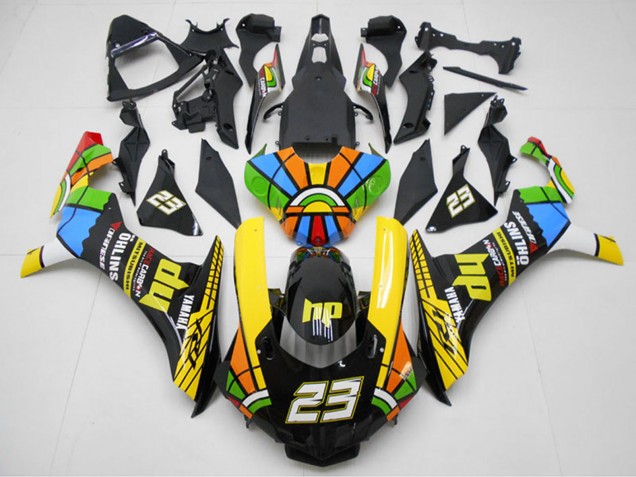 Yamaha YZF R1 Motorrad Verkleidung 2015-2019 - Gelb Rot Blau Grun HP Farbrad 23